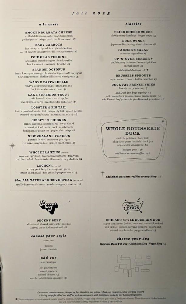 The Duck Inn Menu image 1